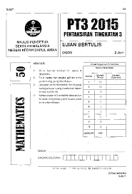 Pt3 (pentaksiran tingkatan tiga) merupakan sebuah penilaian pencapaian akademik murid pada peringkat pendidikan menengah rendah iaitu dari tingkatan 1 hingga tingkatan 3. Pdf Pt3 Kedah Matematik Normi Normi Academia Edu