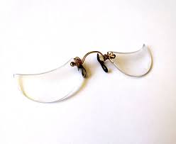 Very Cool Antique Half Moon Pince Nez Eyeglasses Crescent Etsy Reading Glasses Lenses Half Moon