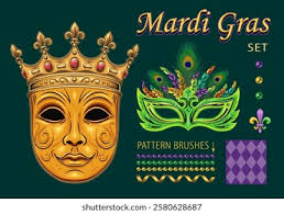 Pack Design Elements Mardi Gras Masquerade Stock Vector (Royalty Free)  2580628687