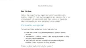 Return To Child Care Subsidy (Ccs)
