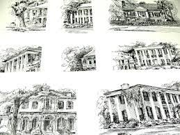 Richard Brough Pen Ink Lithograph Reproduction Prints Of Tuscaloosa Alabama Landmarks Set Of 8 Birmingham Art Reproduction Prints World Book Encyclopedia
