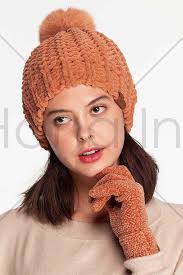 Thermal Hat Womens Pink Cable Knit Handmade Wool Sweater, Ready To Ship,  Size S-M Mens Bobble Hat