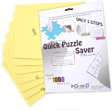 Carefully slide the puzzle onto the wax paper. Amazon Com Ingooood Puzzle Saver Sheet Peel Preserve And Hang Your Jigsaw Masterpiece Without Hassle Easily Frame Most Boards With A Strong Adhesive The Best Way To Preserve Your Finished Puzzle Sheet Peel