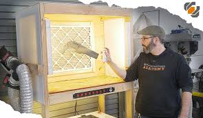 Its made from standard bathroom exhaust fans and an old a/c return air box. How To Making A Custom Paint Booth With Lights Punished Props Academy