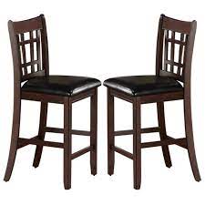 Check spelling or type a new query. Lavon Espresso Finish Counter Height Dining Chair By Coaster 102889 Set Of 2 For Sale Online Ebay