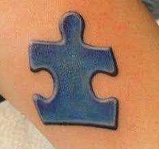 Blue Puzzle Piece Puzzle Piece Tattoo Inspirational Tattoos Puzzle Pieces