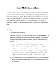 Matlamat tersurat deb adalah untuk mencapai perpaduan negara dan integrasi nasional dan ia telah digubal. Dasar Model Ekonomi Baru Objektif Meb 1 Ekonomi Berpendapatan Tinggi