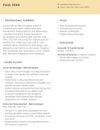 Resume templates and examples to download for free in word format ✅ +50 cv samples in word. Web Developer Resume Examples Jobhero