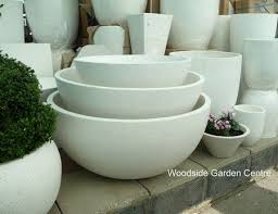 Extra Large Terrazzo Ocean Bowl Round White Planters Woodside Garden Centre Pots To Inspire Woodside Garden Centre White Planters Bowl