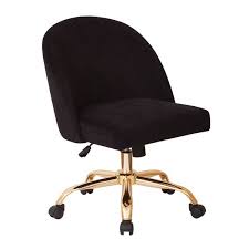 Black And Rose Gold Desk Chair Bask In Your Tasks And Roll Through Any Undertaking Effortlessly With Ave Six Sumptuous Mid Back Desk Chair Extra P With Images Black Office Chair Office Chair Desk Chair
