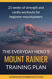 Climbing Mount Rainier In 2019 Here S A 21 Week Training Program To Build Your Strength And Endurance Hiking Training Training Plan Mountain Climbing Workout