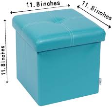 Simpli home avalon faux leather coffee table storage ottoman in brown. Buy B Fsobeiialeo Folding Storage Ottoman Faux Leather Footrest Seat Coffee Table Toy Chest Kids Blue 11 8x11 8x11 8 Online In Vietnam B07xyynbmx