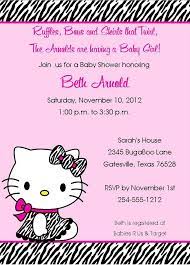 24 Zebra Hello Kitty Baby Shower Birthday Invitations 13 99 Via Etsy Hello Kitty Baby Shower Kitty Baby Hello Kitty Baby