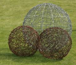 Garden Balls New Zealand Artist Makes Galvanized Barbed Wire Balls Rusty Barbed Wire Balls Galvanized Plain Wi Garden Balls Garden Art Sculptures Wire Art