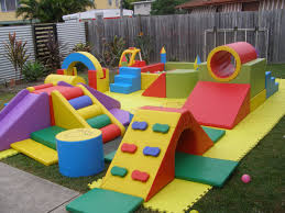 Using Cushion To Build A Playground At Outside Will Provide For Young Toddlers To Play Safe And Enjoy Kids Play Area Kids Playground Kids Indoor Playground