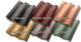 synthetic mission roof field tiles golden rod color 1