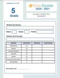 Estamos interesados en hacer de este libro. Examen Trimestral Bloque 2 Quinto Grado 2020 2021 Ciclo Escolar Centro De Descargas