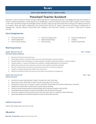 People learn at all different rates. Preschool Teacher Assistant Resume Example 3 Expert Tips Zipjob