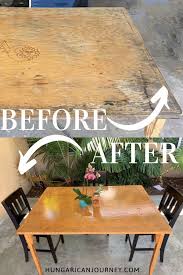 How To Refinish And Stain An Old Wood Table Learn To Create Beautiful Things Old Wood Table Dining Table Makeover Diy Old Wood