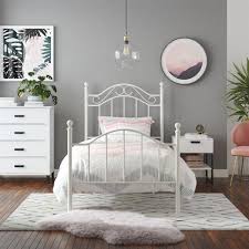 Mainstays Metal Bed Bedroom Furniture Twin Size Frame White Walmart Com Walmart Com Bed frame solid wood slat latest design home furniture white fabric upholstered wooden panel king size queen bed frame. mainstays metal bed bedroom furniture twin size frame white