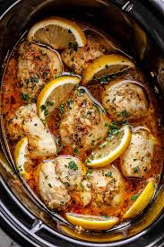 More easy crock pot chicken recipes i used boneless skinless chicken thighs and since i don't have a crock pot i cooked it in my dutch oven in a 275 degree oven for 3 hours. 9 Keto Chicken Thigh Recipes Living Chirpy