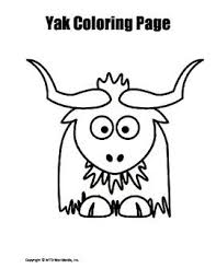 Printable Yak Coloring Page Worksheet Coloring Pages Easy Drawings For Kids Animal Coloring Pages