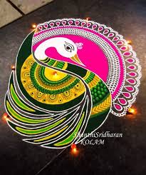 Swan Green Pink Yellow Duck Mandala Big Rangoli Designs Rangoli Designs For Competition Simple Rangoli Designs Images