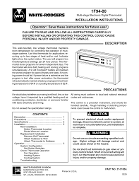 Home » wiring diagram » white rodgers thermostat wiring diagram. White Rodgers 1f94 80 Thermostat User Manual Manualzz