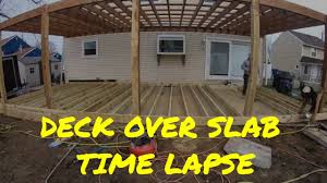 Check spelling or type a new query. Building A Deck Over A Concrete Slab Project Time Lapse Youtube