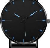 Amazon.com: Hemobllo Men S Black Metal Strap Watch Ultra ...