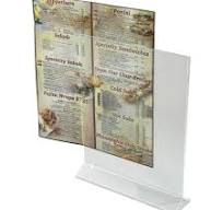 ATCH-811 - Double-Sided Clear Acrylic Menu Stand - 8" x 11 ...