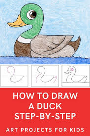 How To Draw A Duck Art Projects For Kids Kids Art Projects Duck Art Drawing For Kids
