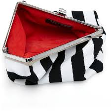 Black And White Striped Purse Proenza Schouler Striped Asymetrical Frame Clutch 1 495 Liked On Polyvore Featuring Bags Handbags C Black And White Purses White Handbag Striped Handbag