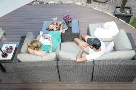 A wide variety of rattan lounge sofa options are available to you, such as design style, material, and feature. Rattan Lounge 3er Sofa Hohe Ruckenlehne Mit Wohlfuhl Polster Enspannt Den Sommer Geniessen