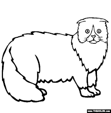 These really neat celtic designs include a celtic horse, deer, scottish thistle, irish roses, hearts, keys, bird, flowers, and leaves. Scottish Fold Breed Cat Online Coloring Page
