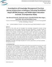 Bahagian teknologi pendidikan negeri melaka. Pdf Investigation Of Knowledge Management Practices Among Academicians At Bahagian Teknologi Pendidikan Negeri Btpn Selangor And Mara Higher Education Institute A Comparative Study