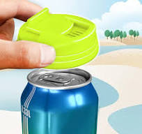 4 Pack Soda Can Covers Beer Beverage Can Covers Reusable Leakproof Drink  Can Lids Protector for Beer, Juice & Soft Drink Beverage (Blue & Yellow)