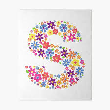 Flower graphic design, floral logo design, art wallpaper, wallpaper backgrounds, monogram wallpaper. Letter S Art Board Prints For Sale Redbubble