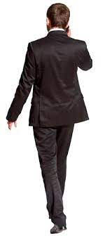 Cutout Man Walking Back Phone Render People People Cutout People Figures