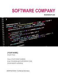 Winning business plan for your own company. Software Company Business Plan Template By Business In A Box