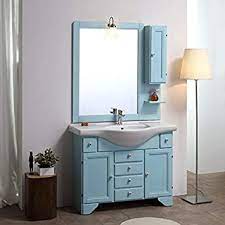 Shabby Chic Bathroom Furniture Decapè Lavender Blue 105 cm : Amazon.co.uk:  Home & Kitchen