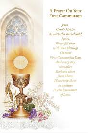Prayer on Your First Communion Greeting Card