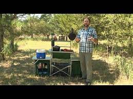 We like that we can put the stove on a side table and still have the taller center table. Cabela S Standard Camp Kitchen Youtube