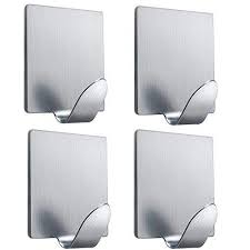 Adhesive Hooks Wall Hooks Heavy Duty Wall Hangers Stainless Steel Waterproof Hooks For Robe Coat Towel Keys Bags Lights Wall Hooks Calendar Home Lights
