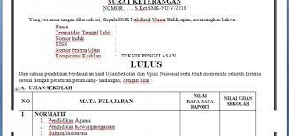 Download contoh blanko skhu sementara sd smp sma 2019 2020 administrasi sekolah. Contoh Surat Keterangan Hasil Ujian Nasional Skhun Egoswot