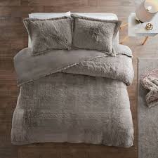 Maybe you would like to learn more about one of these? Full Queen Leena 3pc Shaggy Faux Fur Duvet Cover Set Gray Target