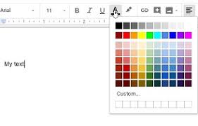 By default, google docs has a white background color on each page. Edit The Custom Colors For Text Colors In Google Docs Web Applications Stack Exchange