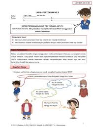Maybe you would like to learn more about one of these? Rpp 2 Lkpd Kd 3 3 Spltv Pert 5 Soal Cerita Metode Determinan Pages 1 6 Flip Pdf Download Fliphtml5