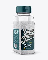 Spice Jar W Salt Mockup Halfside View In Jar Mockups On Yellow Images Object Mockups Spice Jars Mockup Free Download Free Mockup