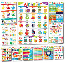 Sproutbrite Educational Posters And Classroom Decorations For Preschool 11 Early Learning Charts For Pre K Kindergarten Daycares And Home School
